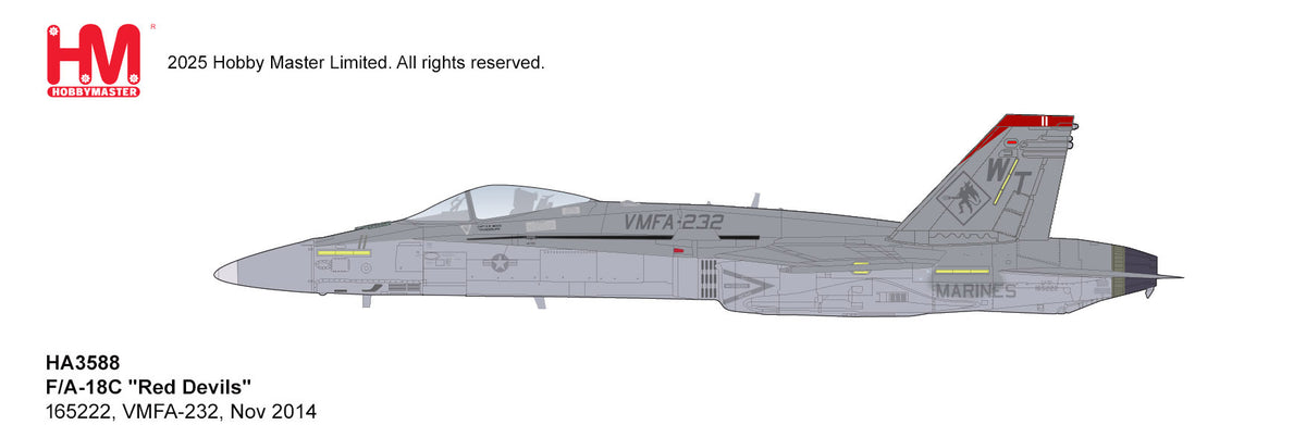 1/72 F/A-18C "Red Devils" 165222 VMFA-232 Nov 2014