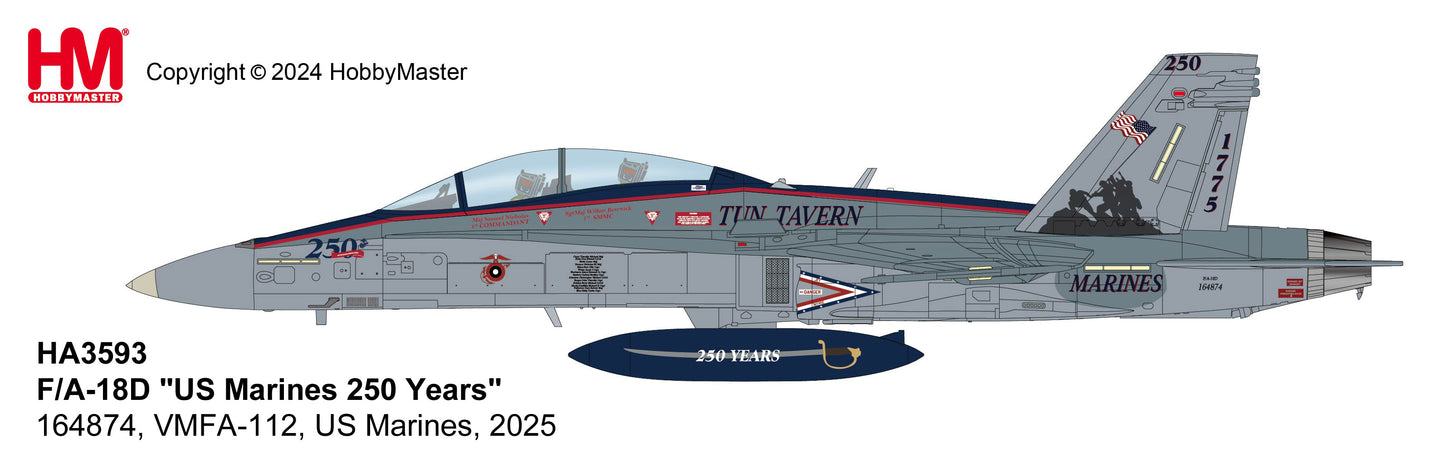 1/72 F/A-18D "US Marines 250 Years" 164874 VMFA-112 US Marines 2025