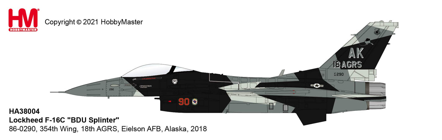 1/72 F-16C “BDU Splinter� 86-0290 354th Wing 18th AGRS Eielson AFB Alaska 2018