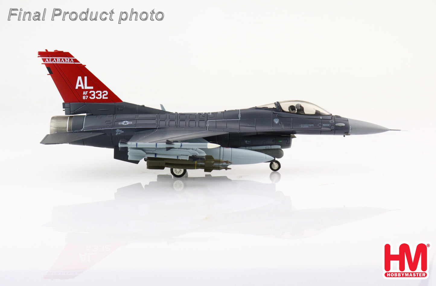 1/72 F-16C Fighting Falcon 87-0332 100th FS 187th FW Alabama ANG 2021