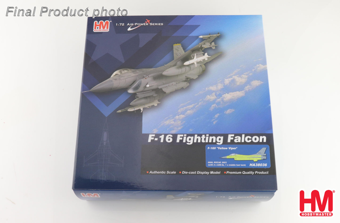 1/72 F-16V "Yellow Viper" 6666 ROCAF 2023 (with 2 x AIM-9x 1 x Middle Fuel Tank)