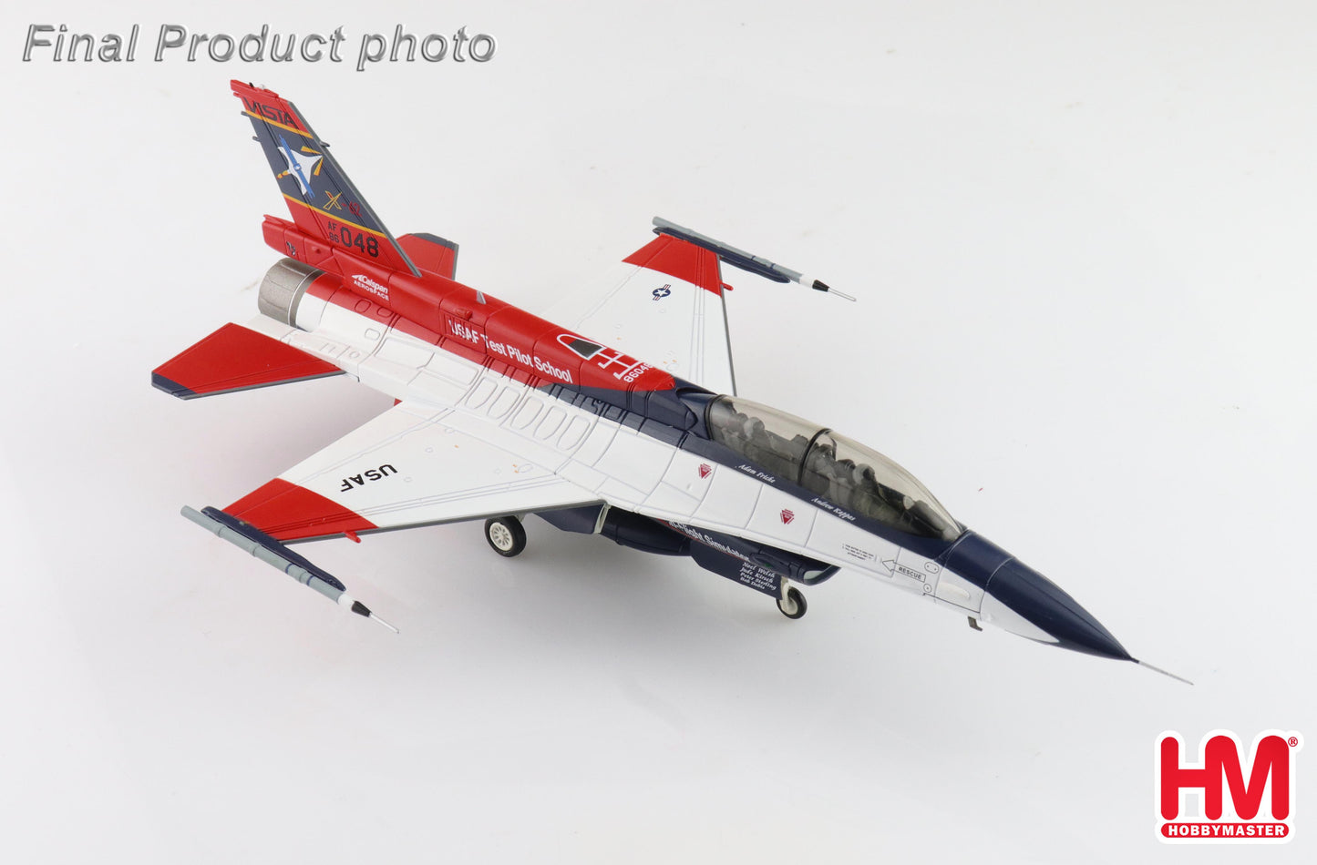 1/72 X-62A VISTA 86-0048 USAF Test Pilot School Edwards AFB May 2 2024 (with 2 x ACMI Pod (Wing Tip) + 1 Center Fuel Tank)
