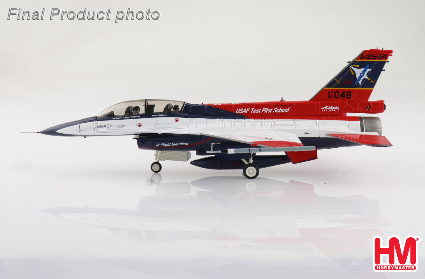 1/72 X-62A VISTA 86-0048 USAF Test Pilot School Edwards AFB May 2 2024 (with 2 x ACMI Pod (Wing Tip) + 1 Center Fuel Tank)