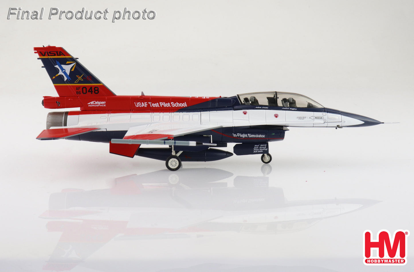 1/72 X-62A VISTA 86-0048 USAF Test Pilot School Edwards AFB May 2 2024 (with 2 x ACMI Pod (Wing Tip) + 1 Center Fuel Tank)