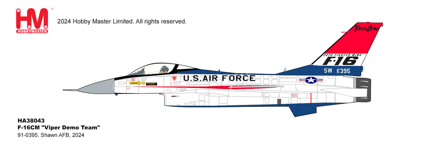 1/72 F-16CM "Viper Demo" 91-0395 Shawn AFB 2024