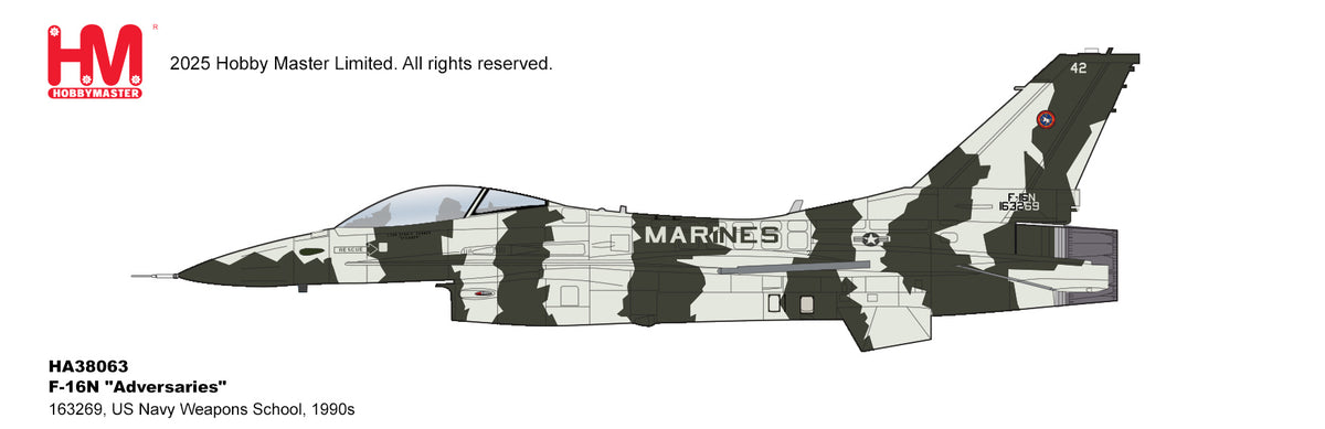 1/72 F-16N "Adversarys" 163269 US Navy Weapons School 1990s