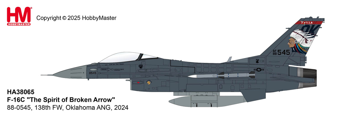 1/72 F-16C "The Spirit of Broken Arrow" 88-0545 138th FW Oklahoma ANG 2024