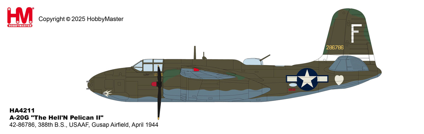 1/72 A-20G "The Hell'N Pelican II" 42-86786 388th BS USAAF Gusap Airfield April 1944