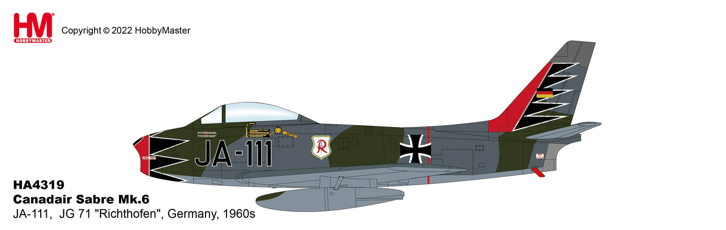 1/72 JA-111 Sabre Mk.6 JG 71 "Richthofen" Germany 1960s