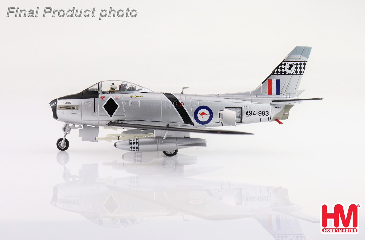 1/72 A94-983 Sabre Mk.32 75 Squadron "Black Diamonds" RAAF (with 2 x AIM-9B)