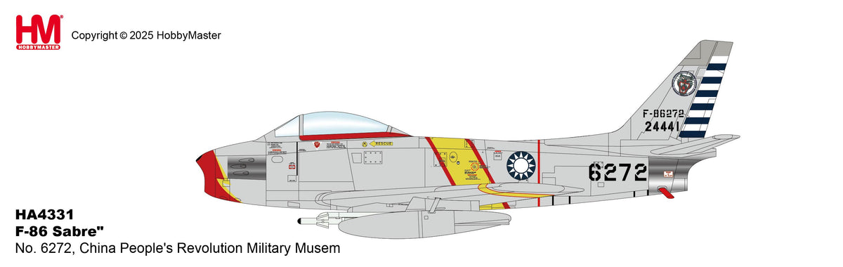 1/72 F-86 Sabre No. 6272 China People's Revolution Military Musem