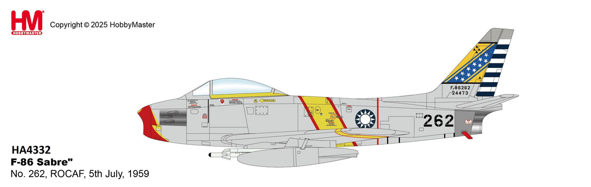 1/72 F-86 Sabre No. 262 ROCAF 1959