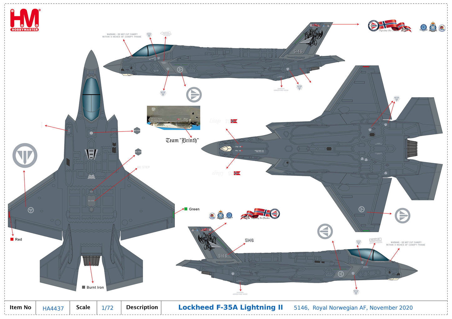 1/72 F-35A Lightning II 5146 Royal Norwegian AF November 2020