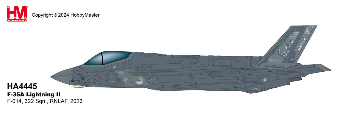 1/72 F-35A Lightning II F-014 322 Sqn. RNLAF 2023