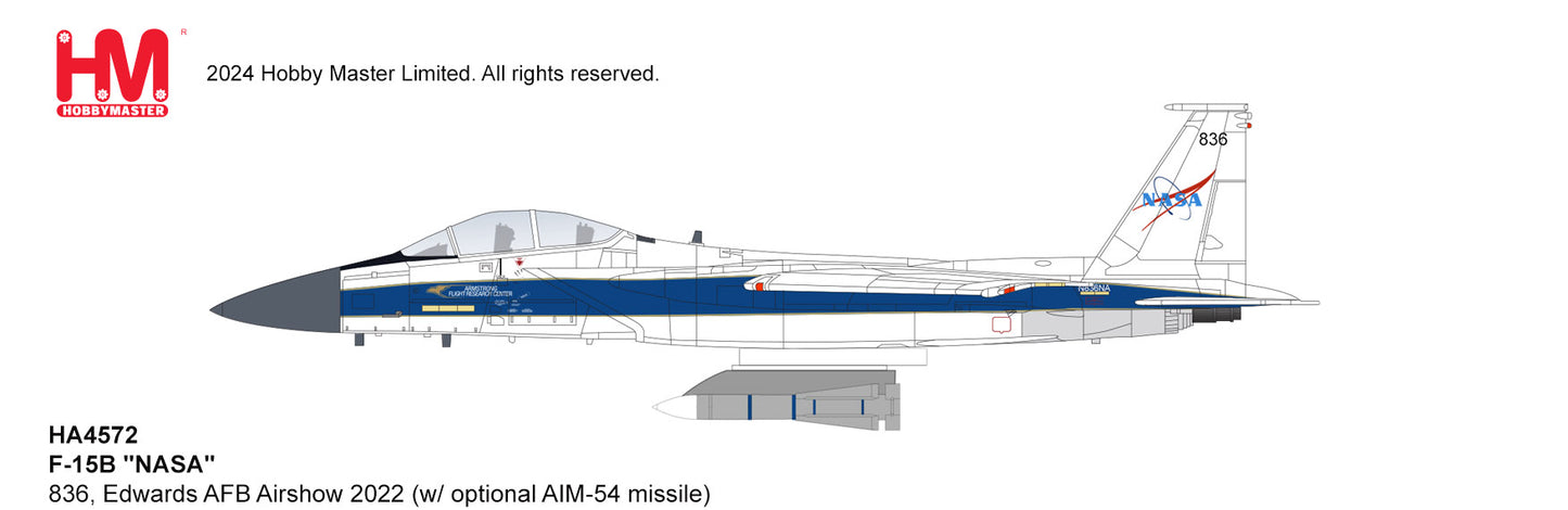 1/72 F-15B "NASA" 836 Edwards AFB Airshow 2022 (with 1x AIM-54 Missile)