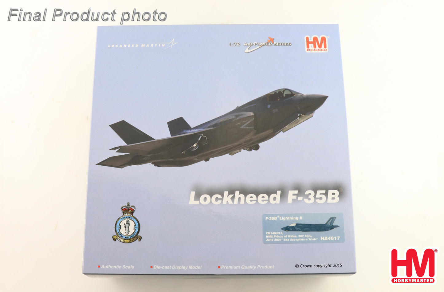 1/72 F-35B Lightning II ZM149/015 HMS Prince of Wales 207 Sqn. June 2021 "Sea Acceptance Trials"