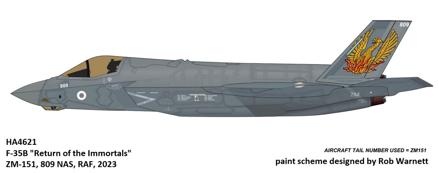 1/72 F-35B "Return of the Immortals" ZM-151 809 NAS "The Immortals" RAF 2023