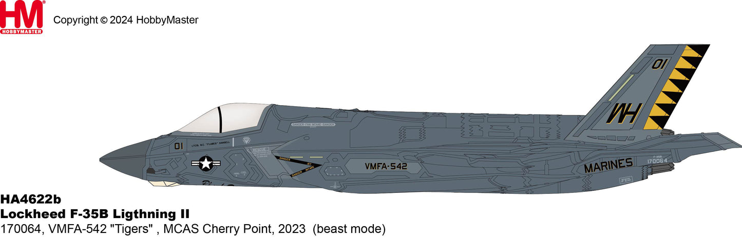 1/72 F-35B "Black Death" 170064 VMFA-542 "Tigers" MCAS Cherry Point 2023 (Beast Mode)