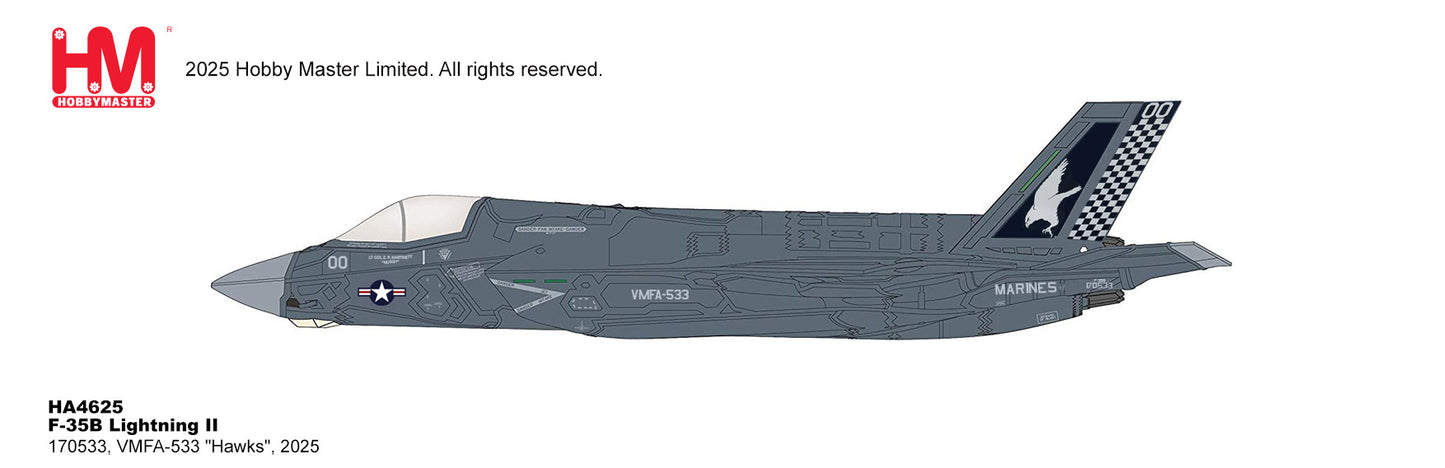 1/72 F-35B Lightning II 170533 VMFA-533 "Hawks" 2025 (Beast Mode)