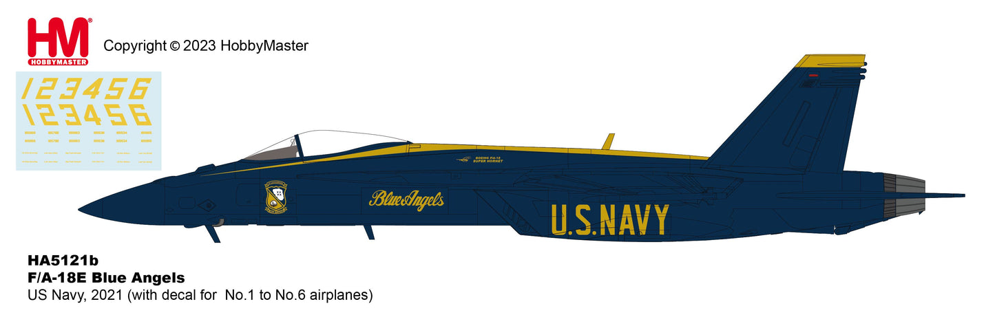 1/72 F/A-18E Blue Angels US Navy 2021 (with Decals for No.1 to No. 6 Airplanes)