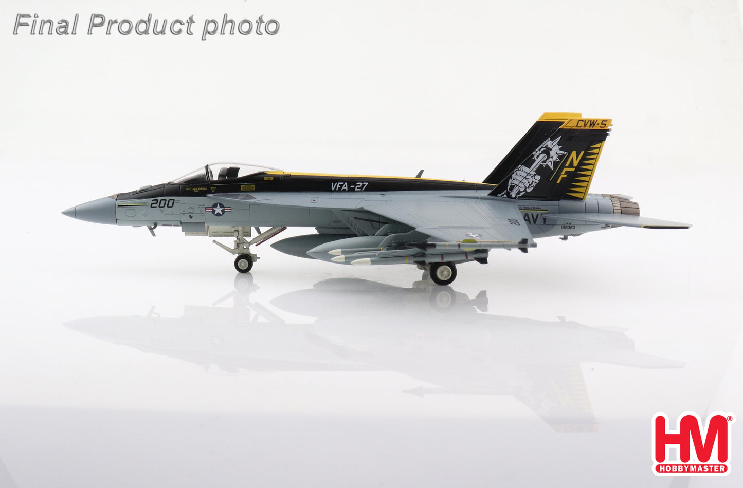 1/72 F/A-18E Super Hornet US Navy 168363 VFA-27 "Royal Maces" CVW-5 CAG USS Ronald Reagan Atusgi Air Base 2015