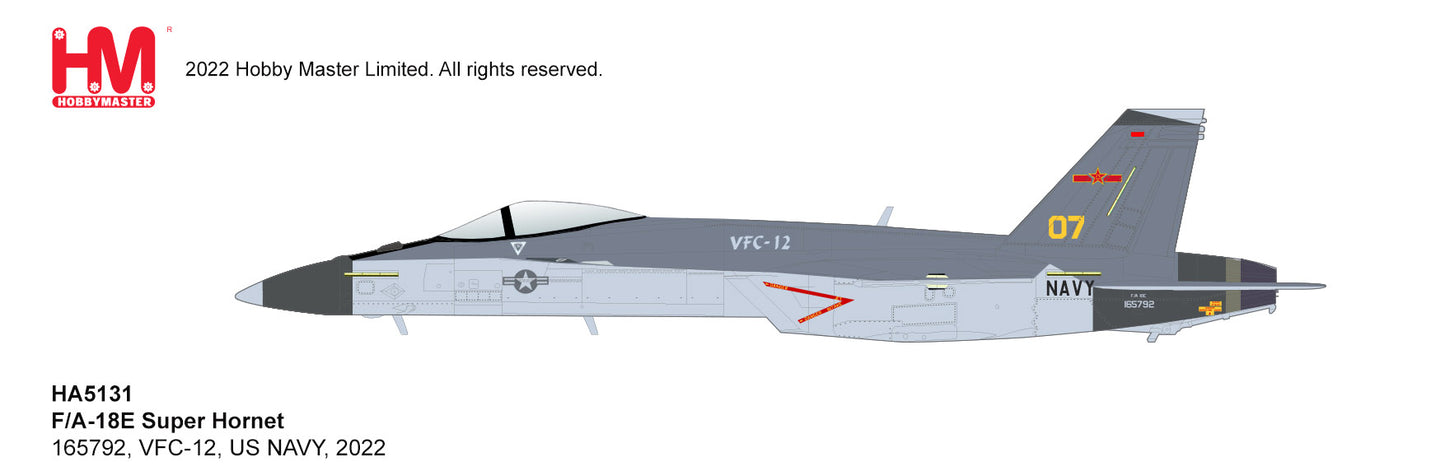 1/72 F/A-18E Super Hornet 07/165792 VFC-12 US NAVY NAS Oceana June 2021