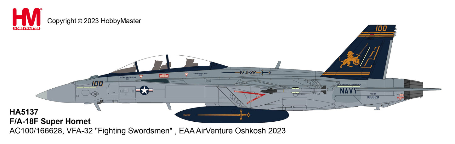 1/72 F/A-18F Super Hornet AC100/166628 VFA-32 "Fighting Swordsmen" EAA AirVenture Oshkosh 2023