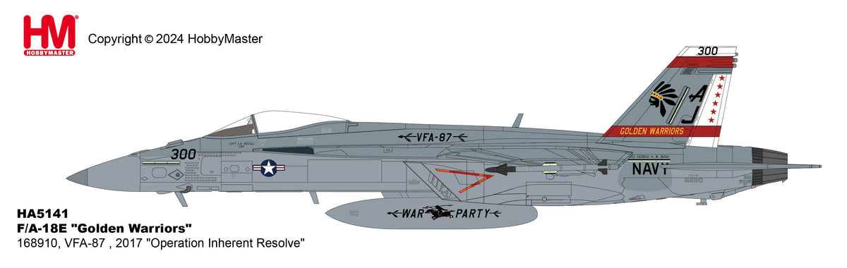 1/72 F/A-18E "Golden Warriors" 168910 VFA-87 2017 "Operation Inherent Resolve"