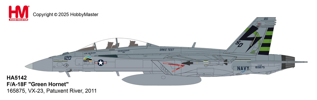 1/72 F/A-18F "Green Hornet" 165875 VX-23 Patuxent River 2011