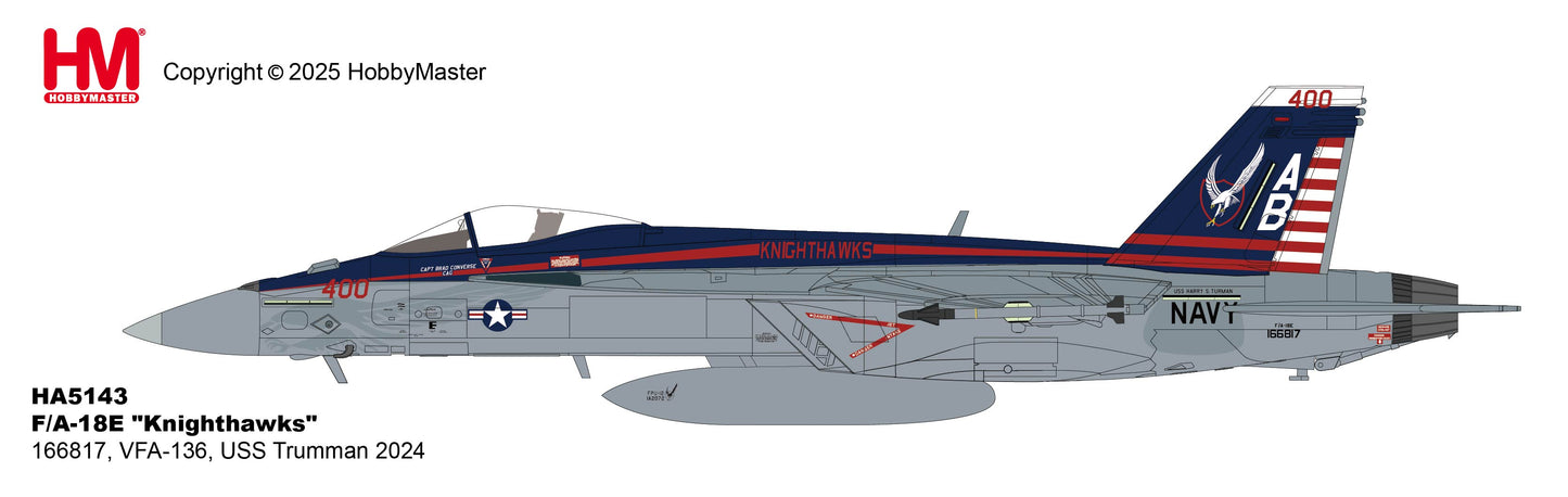 1/72 F/A-18E "Knighthawks" 166817 VFA-136 USS Trumman 2024