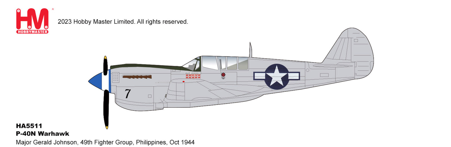 1/72 P-40N Warhawk Major Gerald Johnson 49th Fighter Group Philippines Oct 1944