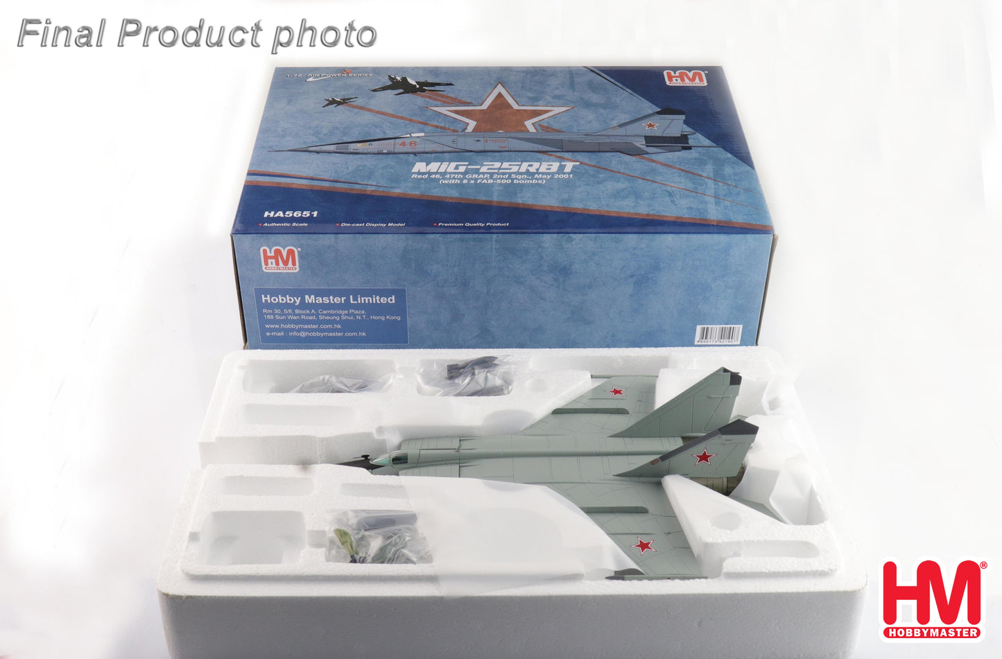 1/72 MIG-25RBT Red 46 47th GRAP 2nd Sqn. May 2001 (with 8 x FAB-500 Bombs)