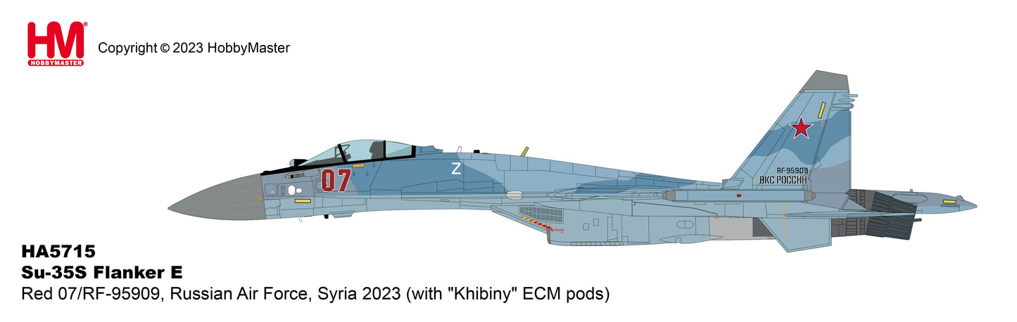 1/72 Su-35S Flanker E Red 07/RF-95909 Russian Air Force Syria 2023 (with "Khibiny" ECM Pods)