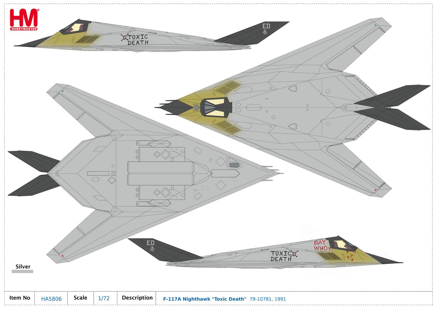 1/72 F-117A Nighthawk "Toxic Death" 79-10781 1991