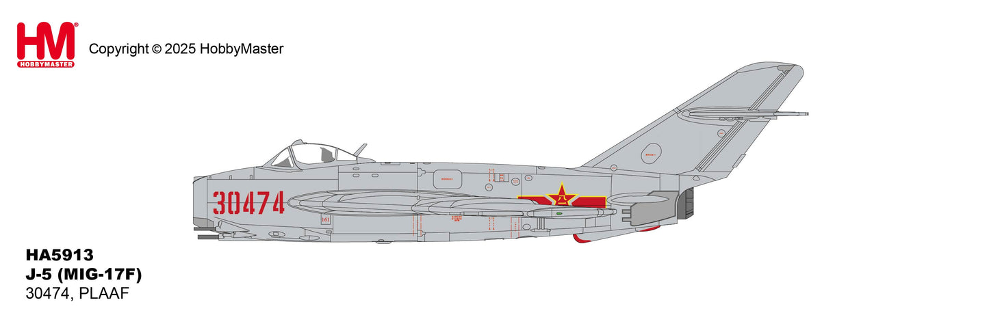 1/72 MiG-17F (J-5) 30474 PLAAF (w/ UB-16-57)