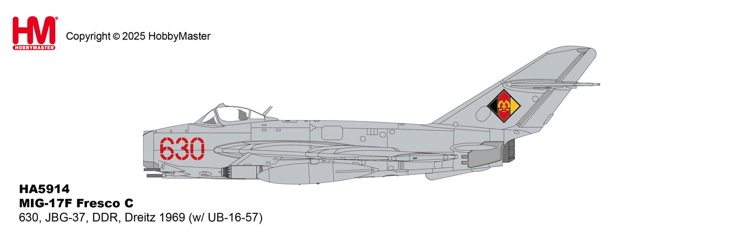 1/72 MiG-17F Fresco C 630 JBG-37 DDR Dreitz 1969 (with UB-16-57)