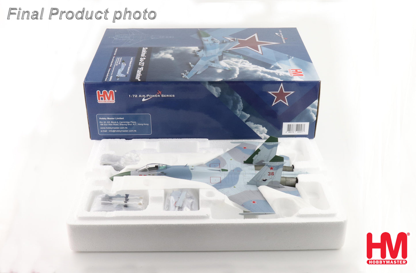 1/72 Su-27 Flanker-B "Barents Sea" Red 36 941sr IAP Soviet Air Force 1987 (with Extra Pylons and Decal P-3)