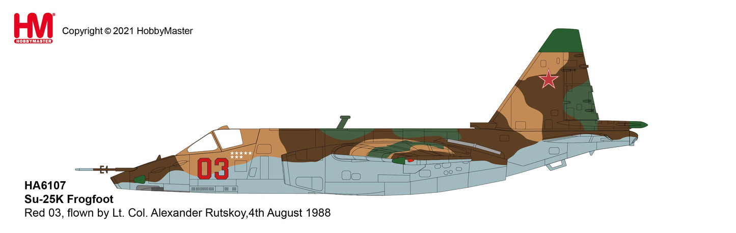 1/72 Su-25K Frogfoot Red 03 flown by Lt. Col. Alexander Rutskoy 4th August 1988