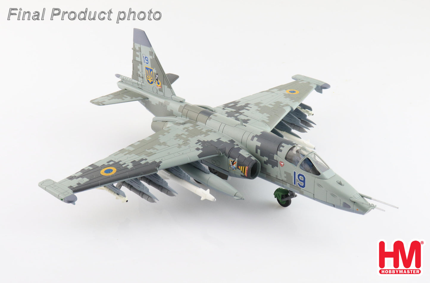 1/72 Su-25M1 "Lt. Col. Zhybrov "(Low Visibility Scheme) Blue 19 299th Tactical Aviation Brigade Ukraine AF Feb 2022 (with 2 x KH-25ML 4 x S-24B)
