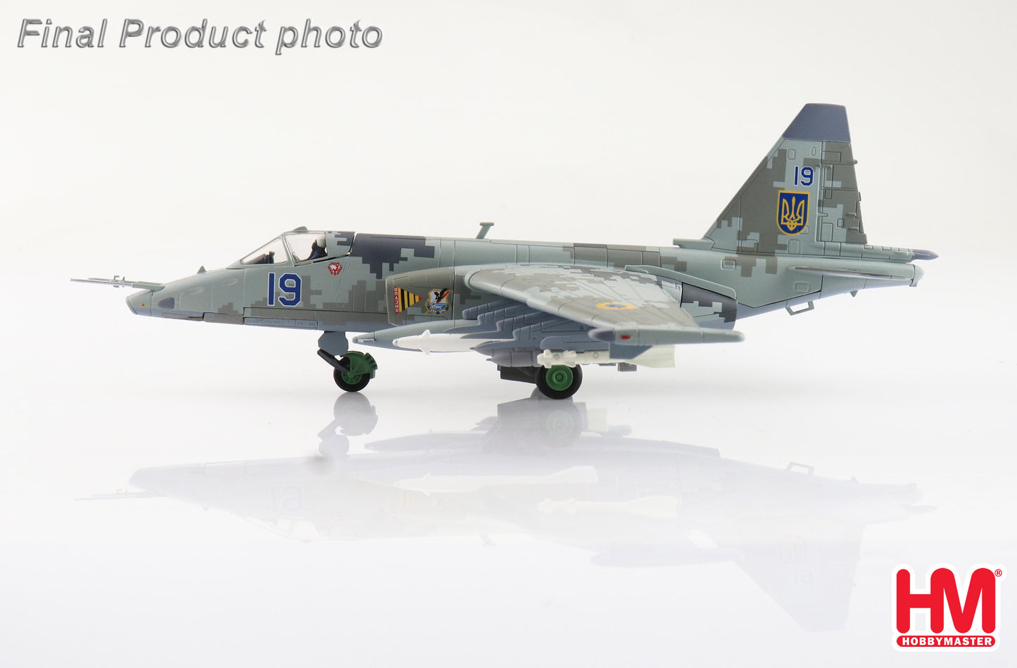 1/72 Su-25M1 "Lt. Col. Zhybrov "(Low Visibility Scheme) Blue 19 299th Tactical Aviation Brigade Ukraine AF Feb 2022 (with 2 x KH-25ML 4 x S-24B)