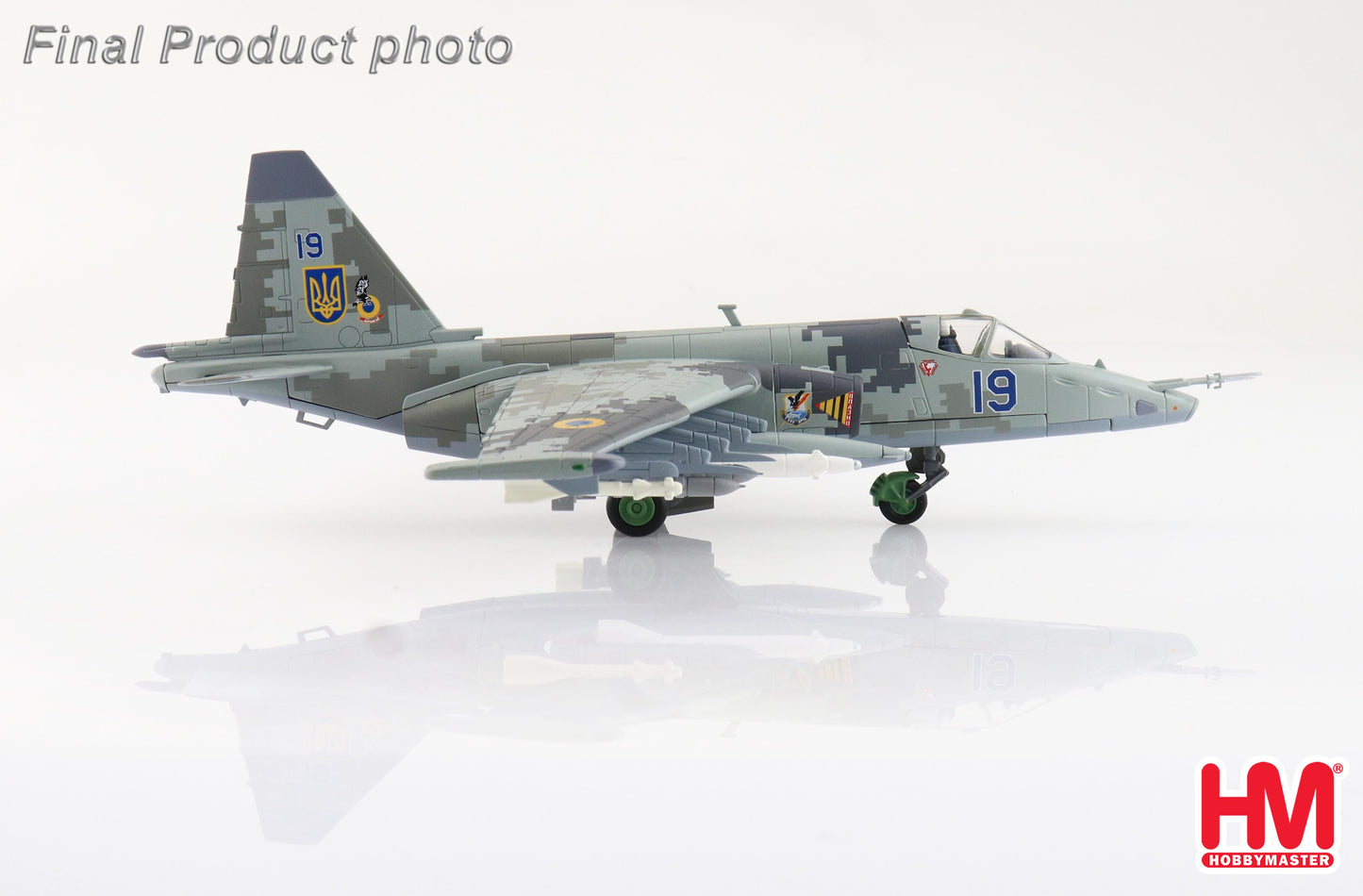 1/72 Su-25M1 "Lt. Col. Zhybrov "(Low Visibility Scheme) Blue 19 299th Tactical Aviation Brigade Ukraine AF Feb 2022 (with 2 x KH-25ML 4 x S-24B)