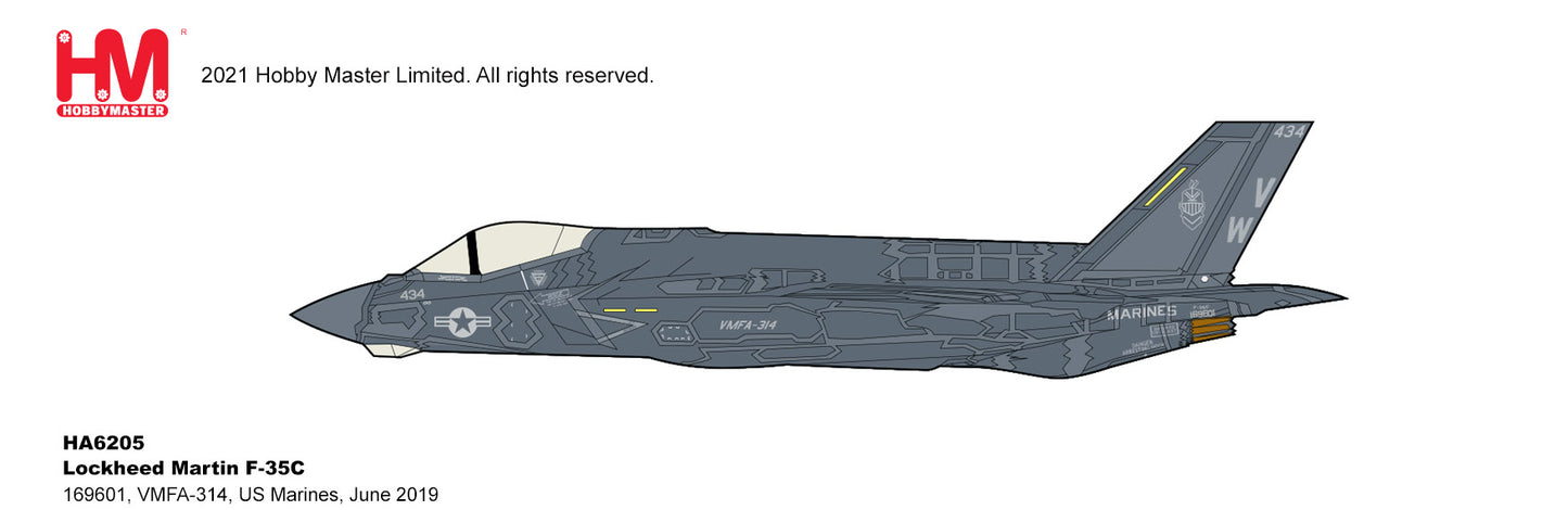 1/72 F-35C Lightning II JSF 169601 VMFA-314 US Marines June 2019