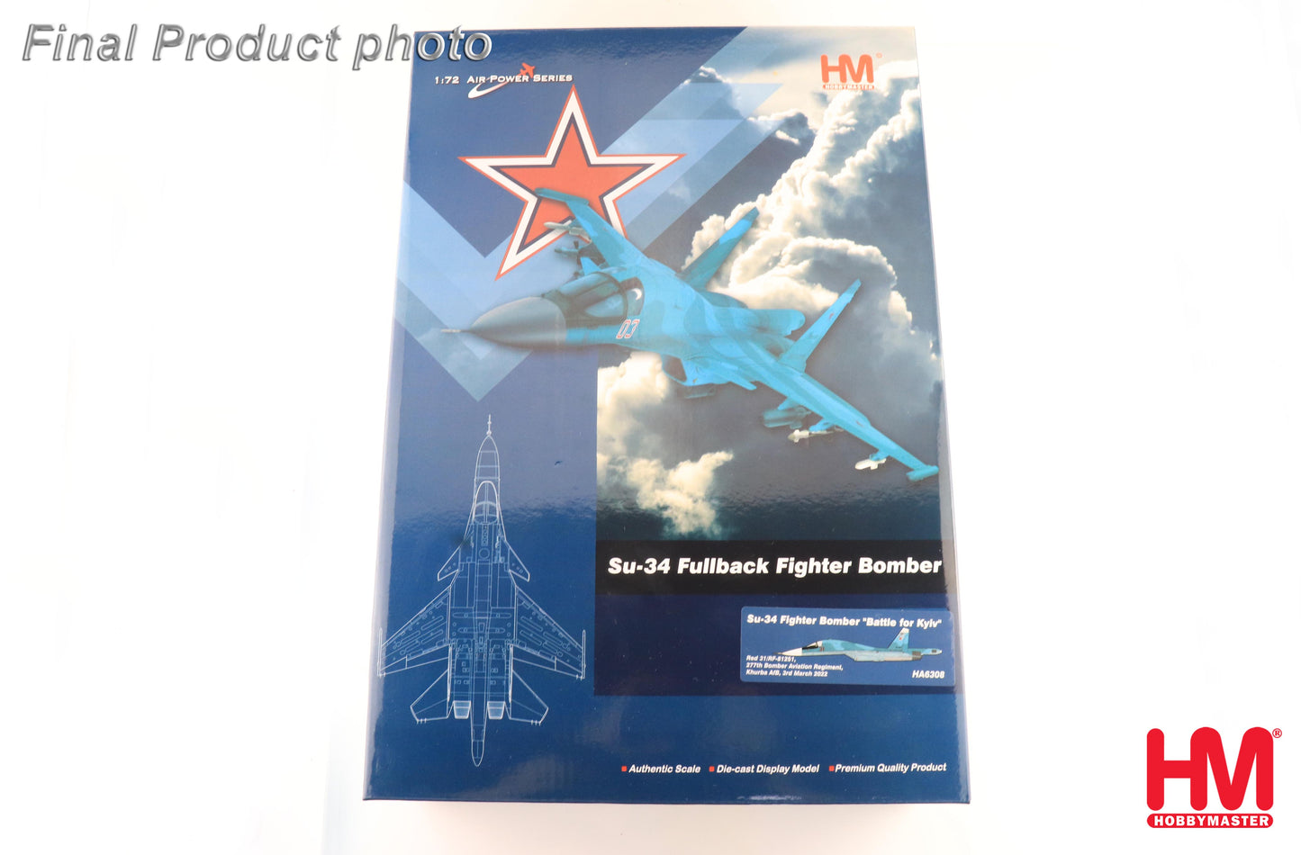 1/72 Su-34 Fighter Bomber "Battle for Kyiv" Red 31/RF-81251 277th Bomber Aviation Regiment Khurba AfB 3rd March 2022
