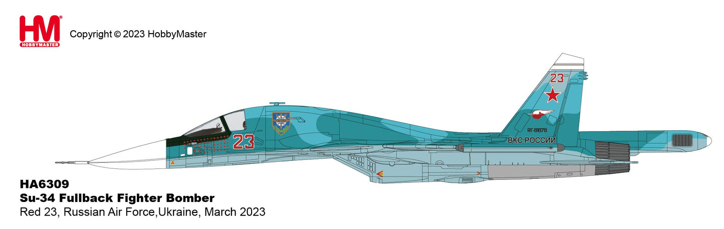 1/72 Su-34 Fullback Fighter Bomber Red 23 Russian Air Force Ukraine March 2023