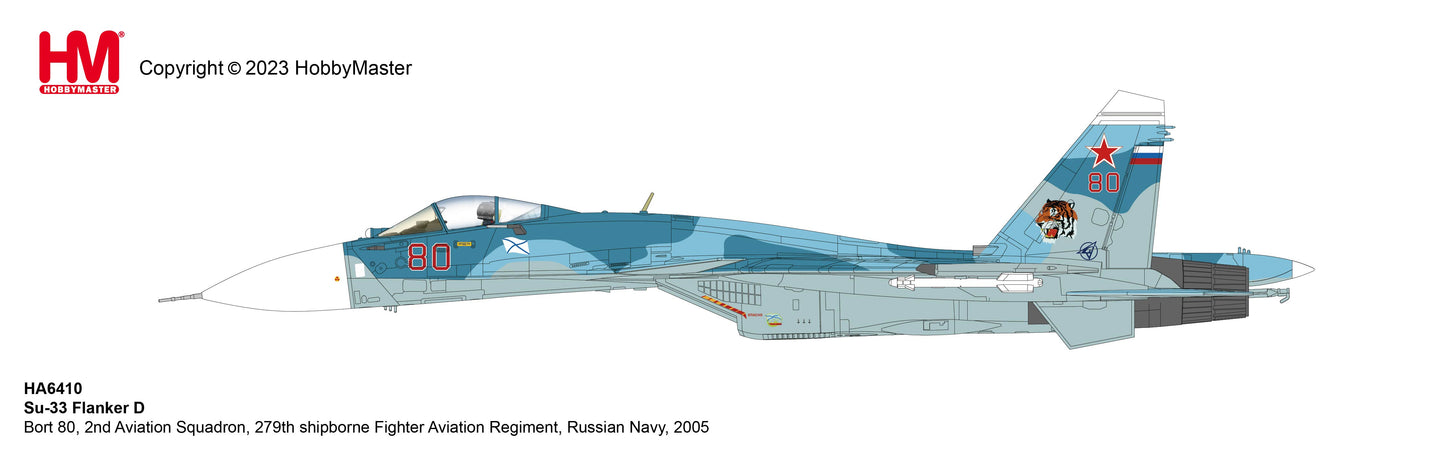 1/72 Su-33 Flanker D Bort 80 2nd Aviation Squadron 279th shipborne Fighter Aviation Regiment Russian Navy 2005