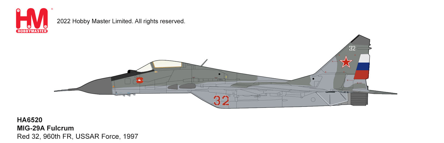 1/72 MiG-29A Fulcrum Red 32 960th FR USSAR Force 1997