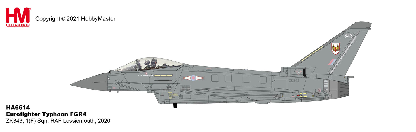 1/72 Eurofighter Typhoon FGR4 ZK343 1(F) Sqn RAF Lossiemouth 2020