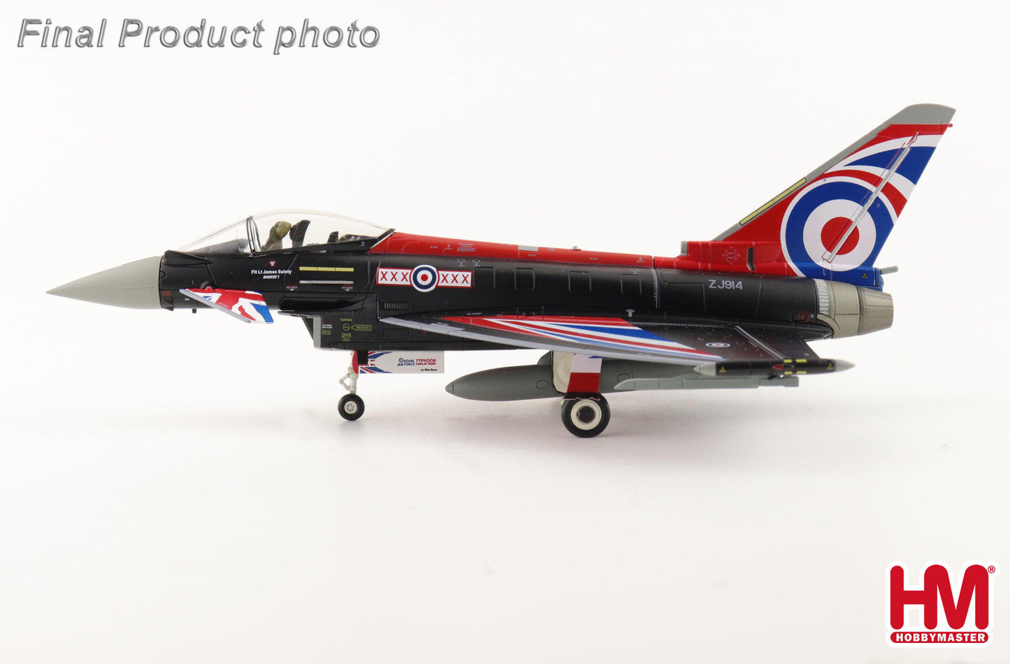 1/72 Eurofighter Typhoon "Blackjack" ZJ914 RAF 2021 (with Generic Box 2 x Empty Pylon 1 x Center Fuel Tank)