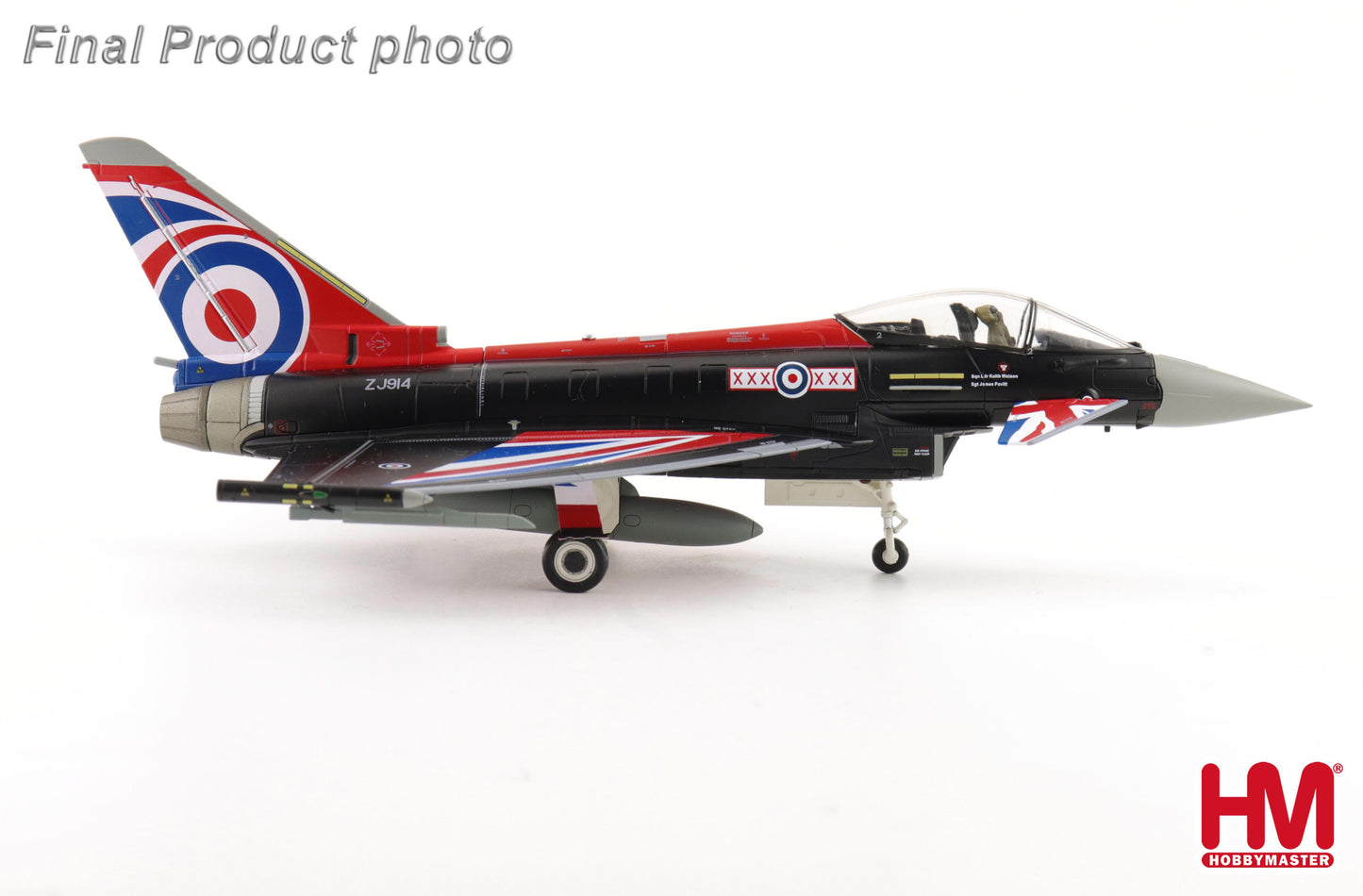 1/72 Eurofighter Typhoon "Blackjack" ZJ914 RAF 2021 (with Generic Box 2 x Empty Pylon 1 x Center Fuel Tank)