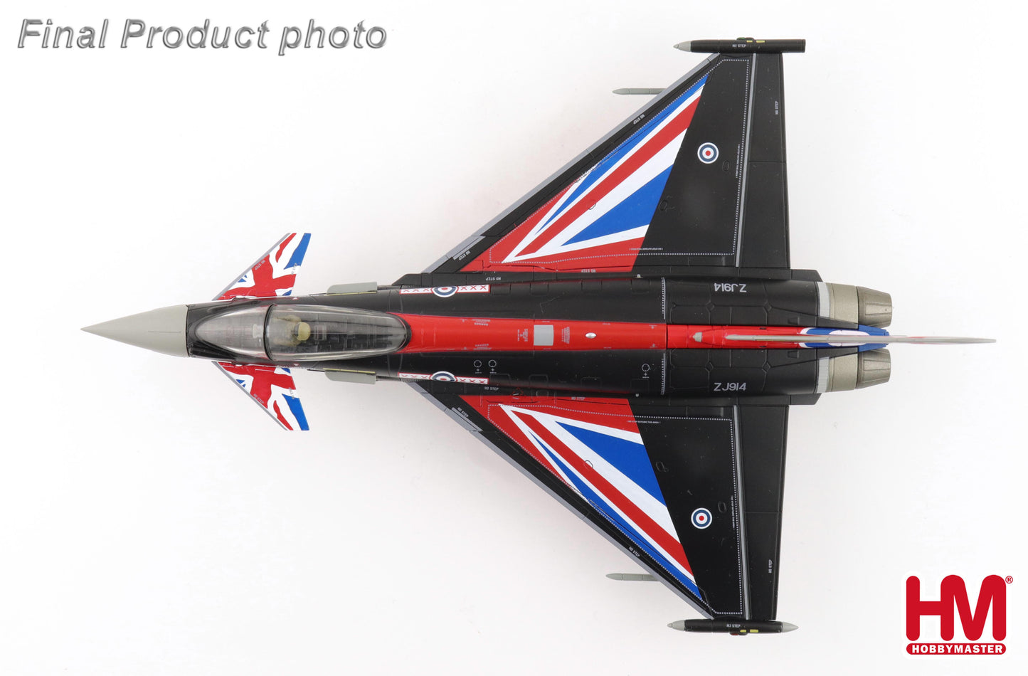 1/72 Eurofighter Typhoon "Blackjack" ZJ914 RAF 2021 (with Generic Box 2 x Empty Pylon 1 x Center Fuel Tank)